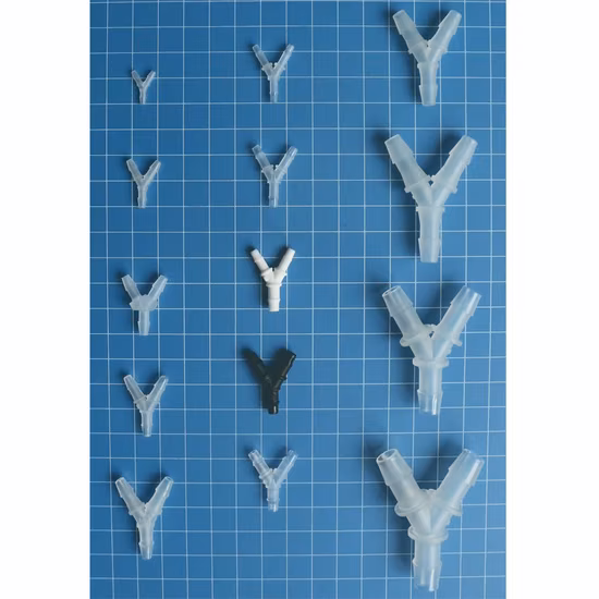 Plastique 2 voies droites I Type égal raccord de tube cannelé pour tuyau de 1,6 mm à 16 mm.